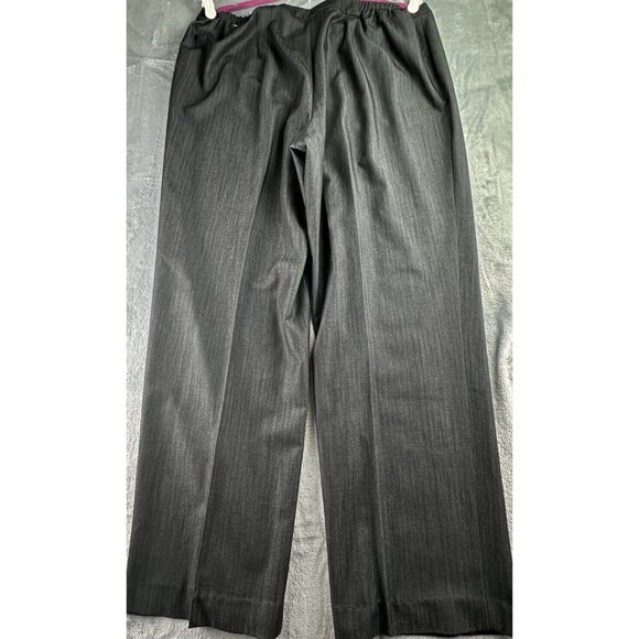 Jones Studio Separates Classic Fit Pants Women's Size 16W Charcoal Poly Elastic - Picture 12 of 13